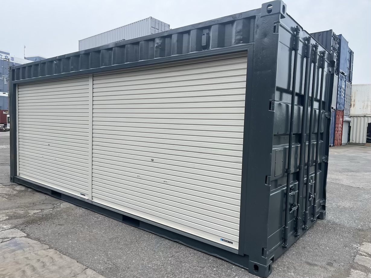 【横浜】中古20FTドライスチールコンテナ　左パネル フルシャッター付き(U2781957)