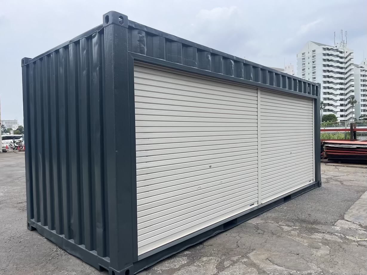 【横浜】中古20FTドライスチールコンテナ　左パネル フルシャッター付き(U2781957)
