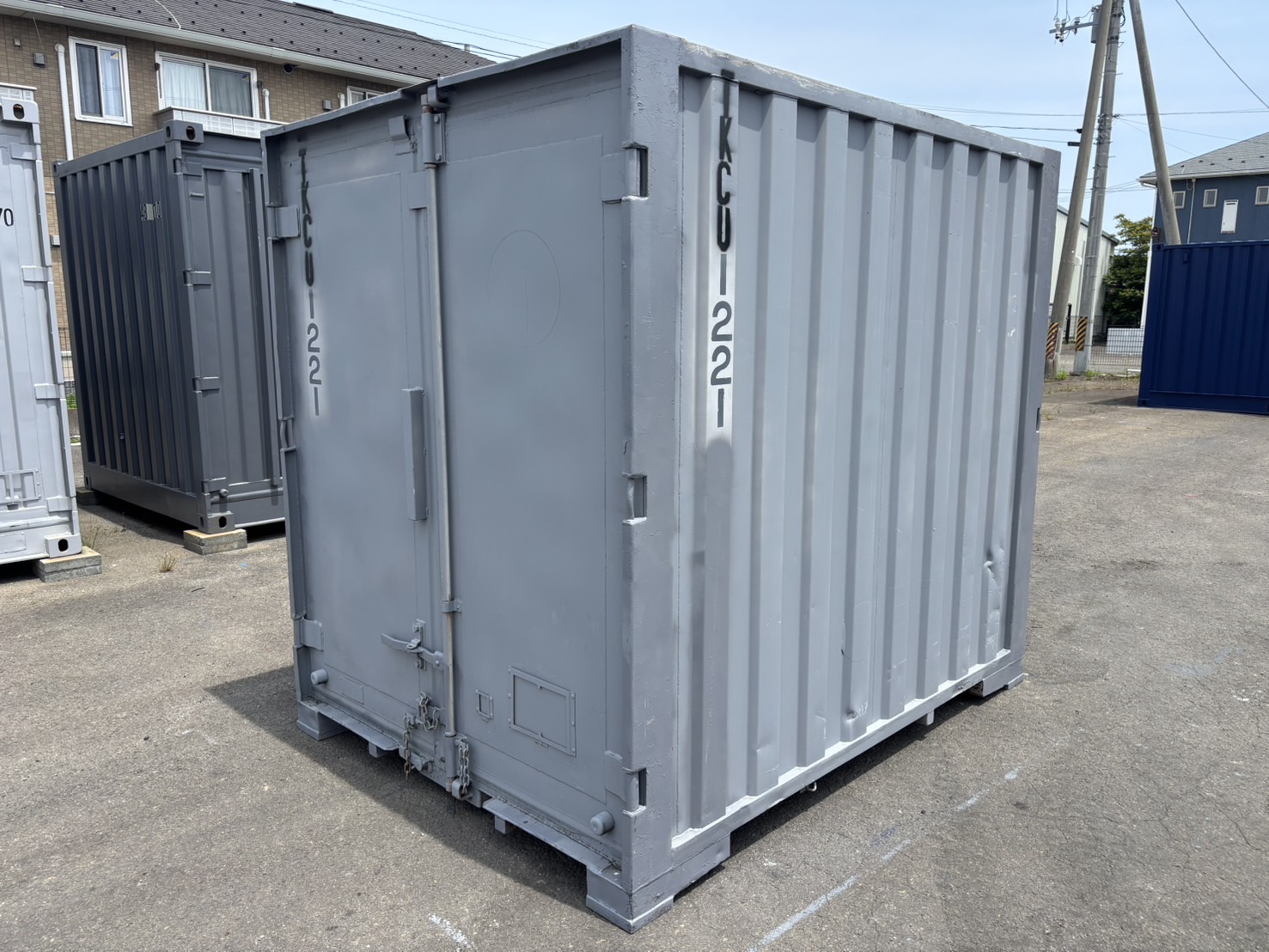 【東北】中古6ft　ドライスチールコンテナ（波板タイプ）【TKCU1221】