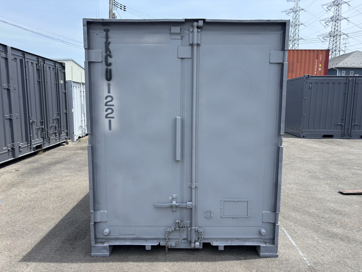 【東北】中古6ft　ドライスチールコンテナ（波板タイプ）【TKCU1221】