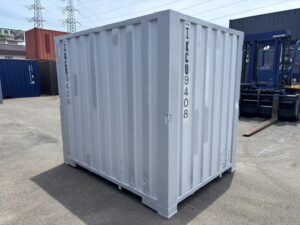 【東北】中古6ft　ドライスチールコンテナ　※L面扉仕様【TKCU9408】