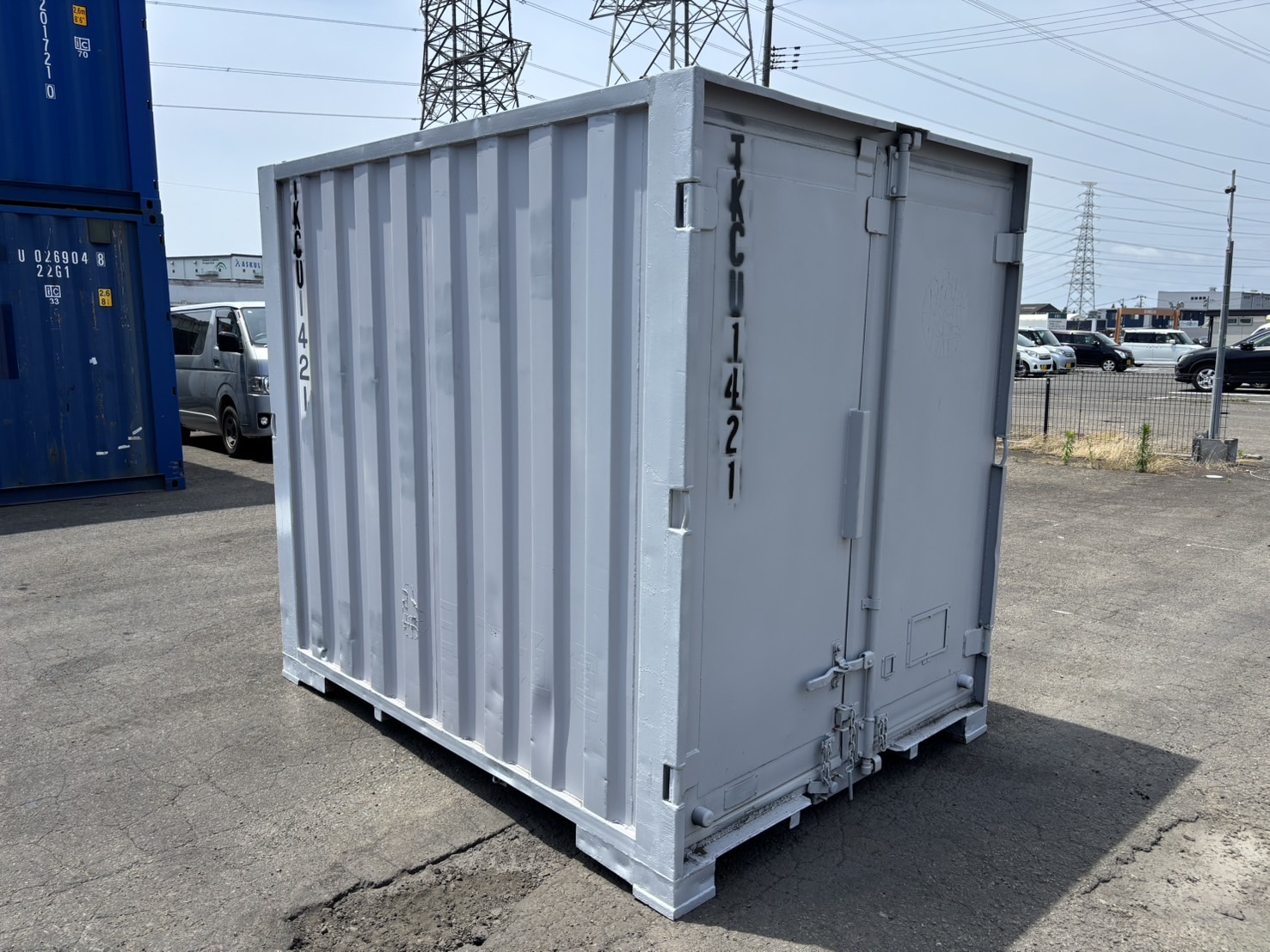 【東北】中古6ft　ドライスチールコンテナ（波板タイプ）【TKCU1421】