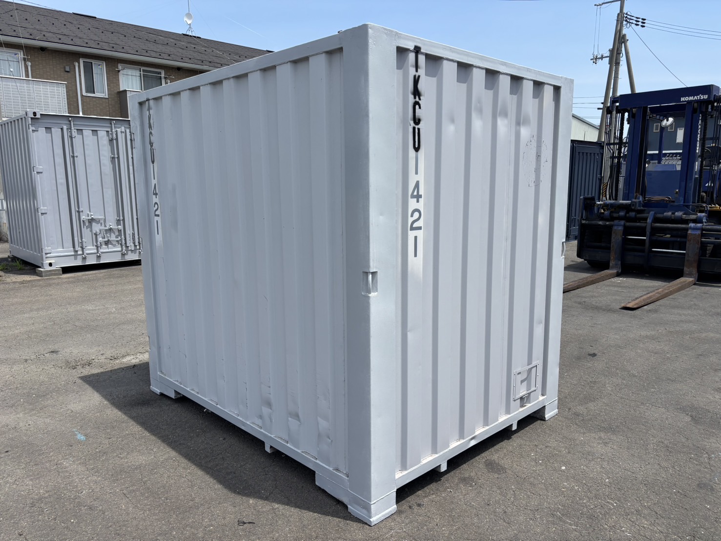 【東北】中古6ft　ドライスチールコンテナ（波板タイプ）【TKCU1421】