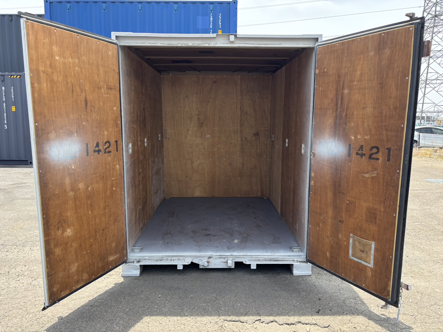 【東北】中古6ft　ドライスチールコンテナ（波板タイプ）【TKCU1421】