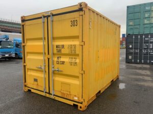 【神戸】中古12FT ドライスチールコンテナ(妻側ドア）　NO.303