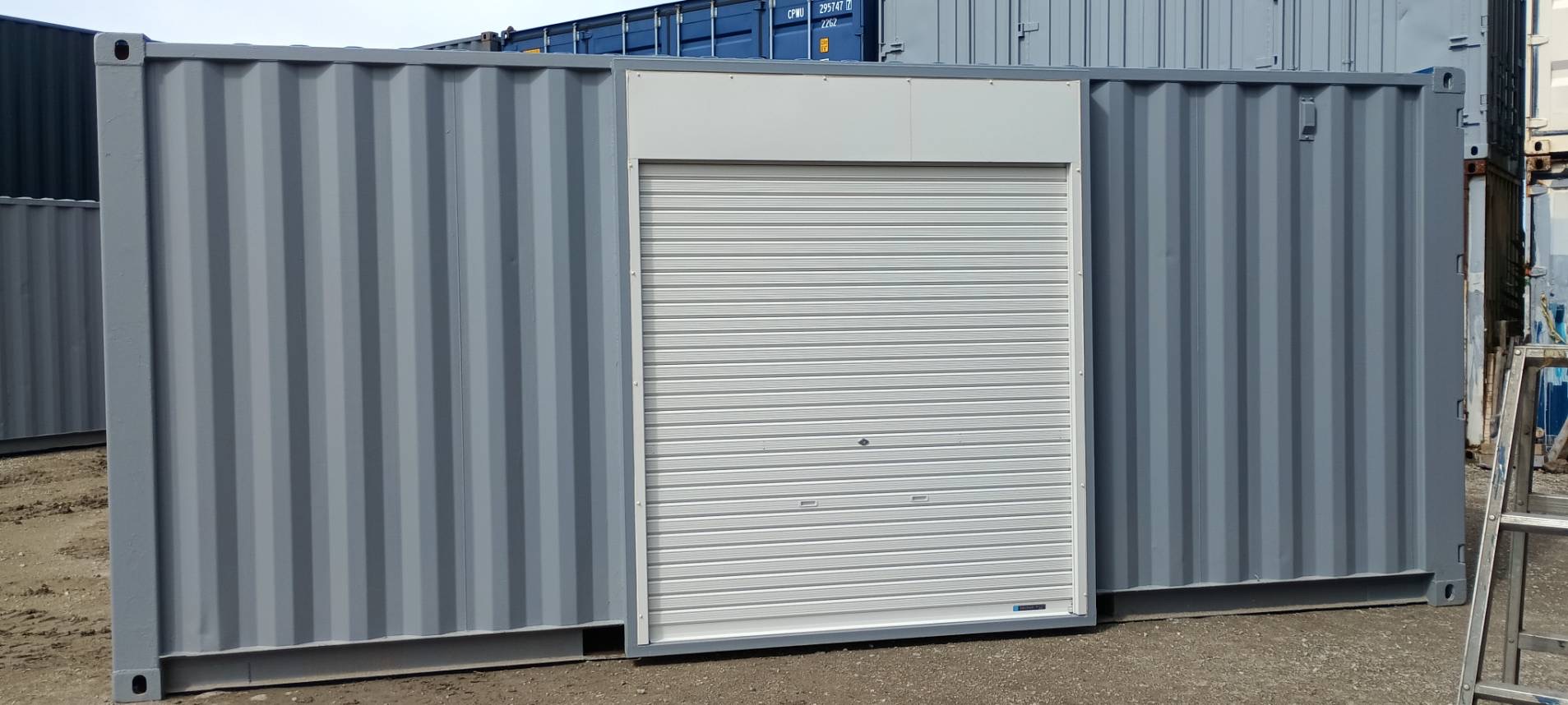 【沖縄】中古20FT ドライスチールコンテナ※2mシャッター付き  U3043070　