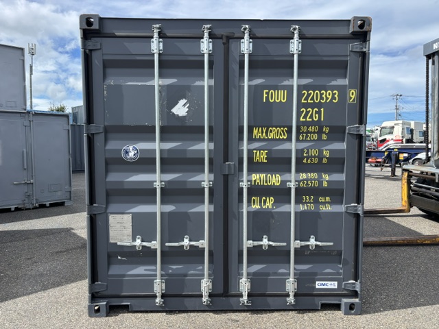 【北陸】新古20ft ドライスチールコンテナ（2024年製）グレー